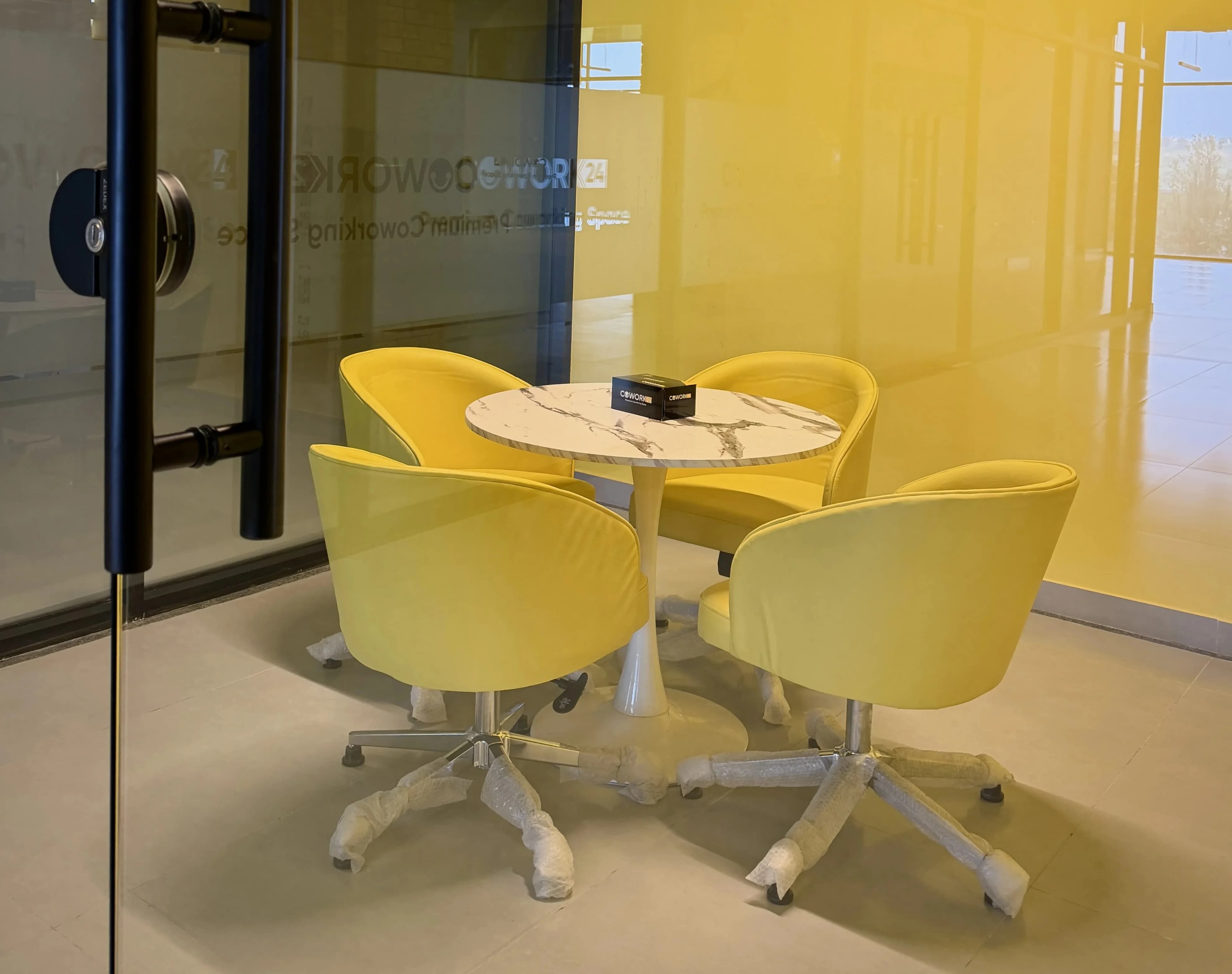 Huddle room for focused teamwork at Cowork24 Islamabad